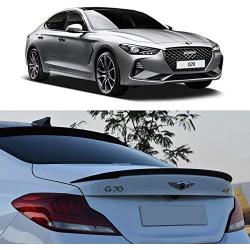 Automotiveapple Rear Trunk Lip Spoiler T5K Titanium Black for 2018 2019 Hyundai Genesis G70