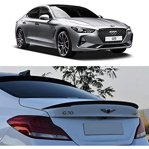Automotiveapple Rear Trunk Lip Spoiler T5K Titanium Black for 2018 2019 Hyundai Genesis G70