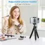 UBeesize Phone Tripod, Portable and Flexible Tripod with Wireless Remote and Universal Clip, Compatible with All Cell Phones/ Cameras, Cell Phone Tripod Stand for Video Recording(Black