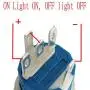 ESUPPORT Black 16mm 12V 3A Power Symbol Angel Eye Halo Car Blue LED Light Metal Push Button Toggle Switch Socket Plug Wire