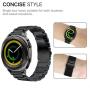 TOROTOP Compatible for Samsung Gear Sport/Galaxy Watch 42mm Band /Galaxy Watch 3 41MM Bands 20mm Replacement Stainless Steel Band /Ticwatch 2 Huawei Watch 2(Black Metal)