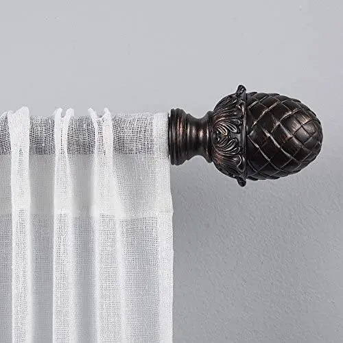 Exclusive Home Acorn 1'' Curtain Rod and Coordinating Finial Set, Matte Bronze, Adjustable 66''-120'' Exclusive Home Acorn 1'' Curtain Rod and Coordinating Finial Set, Matte Bronze, Adjustable 66''-120''
