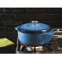 Lodge 6 Quart Enameled Cast Iron Dutch Oven. Blue Enamel Dutch Oven (Blue)