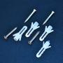 Shappy 2 Sets (8 Pieces) Spring Loaded Mirror Hanger Clips Set Unframed Mirror Mount Clips with Rawl Plugs and Screws