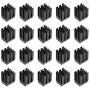 uxcell Heatsink with Thermal Conductive Adhesive Tape 9 x 9 x 12mm Black 20pcs