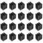 uxcell Heatsink with Thermal Conductive Adhesive Tape 9 x 9 x 12mm Black 20pcs