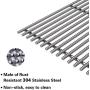 Votenli S5491A (2-Pack) Stainless Steel Cooking Grid Grates Replacement for Viking VGBQ 30'' T Series, Viking VGBQ 41'' T Series, Viking VGBQ 53'' T Series,VGBQ300T,VGBQ0302T, VGBQ3002RT, VGBQ4103RT