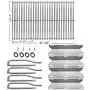Hisencn Repair kit Replacement for Jenn Air 720-0337, 7200337, 720 0337 Gas Grill Model, 4pack Stainless Steel Burners Pipe Tube, Heat Plates Sheild Tent, Set of 3 Grill Cooking Grid Grates