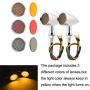 PBYMT Motorcycle Bullet Turn Signal Light Amber Lamp Compatible for Chopper Bobber Cruiser Honda Suzuki Kawasaki Yamaha Harley BMW and More (Chrome Housing)