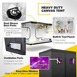 iPower 60''x120''x78'' 5’ x 10’ Mylar Hydroponic Water-Resistant Grow Tent with Observation Window and Removable Floor Tray, Tool Bag for Indoor Plant Seedling, Propagation, Blossom, etc