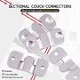 Hilitchi 120Pcs Small Metal Universal Sectional Sofa Interlocking Furniture Connector Bracket with Screws