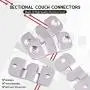 Hilitchi 120Pcs Small Metal Universal Sectional Sofa Interlocking Furniture Connector Bracket with Screws