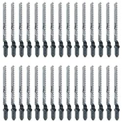 TAROSE 30-Piece T101AO 3-1/4 Inch 20 TPI Assorted T-Shank Scrolling Jig Saw Blades Set for Clean Cutting Wood
