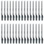 TAROSE 30-Piece T101AO 3-1/4 Inch 20 TPI Assorted T-Shank Scrolling Jig Saw Blades Set for Clean Cutting Wood