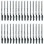 TAROSE 30-Piece T101AO 3-1/4 Inch 20 TPI Assorted T-Shank Scrolling Jig Saw Blades Set for Clean Cutting Wood