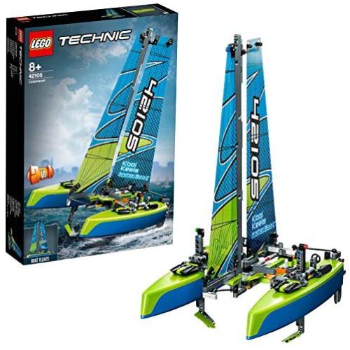 LEGO Technic Catamaran 42105 Model Sailboat Building Kit, New 2020 (404 Pieces)