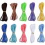 Hestya 10 Pieces Metal Rings Hoops with 10 Pieces 3 mm Faux Suede Cord String for Dream Catcher