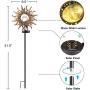 Solar Garden Lights Outdoor, Metal Sun Decorative Stake Art Patio Light for Walkway,Lawn,Pathway,Yard,Party