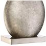 Royce Modern Table Lamps Set of 2 Silver Metal Teardrop Off White Rectangular Shade for Living Room Family Bedroom Bedside - 360 Lighting