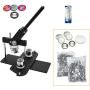 ChiButtons Button Maker Kit 25mm (1'') Badge Press Machine-B400 + 25mm Round Die Moulds + 500 Set Button Components + Adjustable Circle Cutter (Black-New)