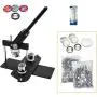 ChiButtons Button Maker Kit 25mm (1'') Badge Press Machine-B400 + 25mm Round Die Moulds + 500 Set Button Components + Adjustable Circle Cutter (Black-New) ChiButtons Button Maker Kit 25mm (1'') Badge Press Machine-B400 + 25mm Round Die Moulds + 500 Set Button Components + Adjustable Circle Cutter (Black-New)