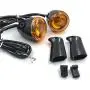 HTTMT MT224-017R- Heavy Billet Aluminum Rear Turn Signal Light Indicator Light Yellow lens With Long Black Heavy Metal Brackets Compatible with 1992-2016 Harley Davidson Sportster XL 883 1200 HTTMT MT224-017R- Heavy Billet Aluminum Rear Turn Signal Light Indicator Light Yellow lens With Long Black Heavy Metal Brackets Compatible with 1992-2016 Harley Davidson Sportster XL 883 1200