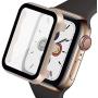 Ritastar for Apple Watch Protector 38mm with Screen Tempered Glass,Thin Plating Metal Bumper Case and Hard PET Cover,High Sensitive Touch,Impact Resistant,No Bubble for iWatch Series 3/2/1,Gold