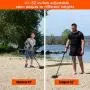 Goplus Metal Detector, Four Modes Adjustable High Accuracy Metal Finder (41''-52'') with LCD Display, 10'' Waterproof Search Coil, Headphone, Carrying Bag and Shovel for Adults and Kids