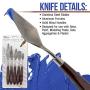 US Art Supply 5 Piece Stainless Steel Palette Knife Set - Thin & Flexible Spatulas & Painting Knives for all Oil or Acrylic Painting & Color Mixing and as a 3-D Printer Removal Tool