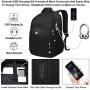 Laptop Backpack,Business Travel Backpack with USB Charging Slit for Men Womens, Anti Theft Water Resistant College School Bookbag Computer Backpack Fits 15 Inch Laptop and Notebook,Black