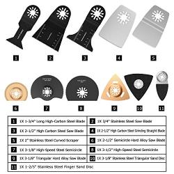 Windyus 100PCS Oscillating Tool Blades Set Multitool Cutting Accessories for Metal Wood Sand Grinding Cutting Long Lasting Powerful & Reliable