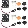 Easycargo Raspberry Pi 4 Heatsink Fan Kit, Cooler Fan Heatsink Set for Cooling Raspberry Pi 4B, 3B+, 3B, Pi 2, Pi Model B+ (Black 2 Pack) Easycargo Raspberry Pi 4 Heatsink Fan Kit, Cooler Fan Heatsink Set for Cooling Raspberry Pi 4B, 3B+, 3B, Pi 2, Pi Model B+ (Black 2 Pack)