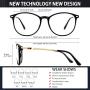 Blue Light Blocking Glasses Women Men Round Computer Lightweight Eyeglasses Frame Metal Legs Reading Gaming Glasses