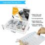 SIMPZIA Sewing Machine Presser Foot Set 43 pcs Sewing Foot Kit with Low Shank Adapter& Manual,Compatible with Brother,Janome,Singer,Elna,Babylock,Toyota,New Home,Simplicity,Necchi,Kenmore, White