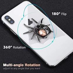 Spider Phone Ring Stand Holder, Allengel 360 Rotation Cell Phone Ring Holder Finger Grip Compatible with Most of Phones, Tablet and Case (Brown)