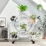 Plant Stand Pot Flower Rack with 4 Tiers and 6 Moving Potted Holders with Wheels (Plant Pots NOT Included) for Indoor or Outdoor use in The Patio, Garden, Living Room, Office, Plant Holder Plant Stand Pot Flower Rack with 4 Tiers and 6 Moving Potted Holders with Wheels (Plant Pots NOT Included) for Indoor or Outdoor use in The Patio, Garden, Living Room, Office, Plant Holder