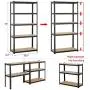 Yaheetech Black 5-Shelf Steel Shelving Unit Storage Rack Adjustable Garage Shelves Utility Rack Display for Home Office Garage 71in Height, 1 Pack Yaheetech Black 5-Shelf Steel Shelving Unit Storage Rack Adjustable Garage Shelves Utility Rack Display for Home Office Garage 71in Height, 1 Pack
