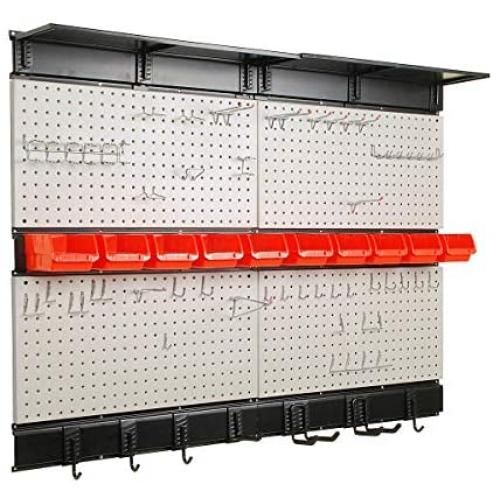 Ultrawall Garage Storage, 48x36 inch Pegboard with Hooks Garage Storage Bins Tool Board Panel Tool Organizer Ultrawall Garage Storage, 48x36 inch Pegboard with Hooks Garage Storage Bins Tool Board Panel Tool Organizer