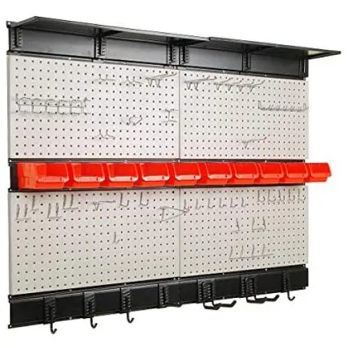 Ultrawall Garage Storage, 48x36 inch Pegboard with Hooks Garage Storage Bins Tool Board Panel Tool Organizer