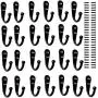25 Pieces Wall Mounted Coat Hook Robe Hooks Cloth Hanger Coat Hanger Coat Hooks Rustic Hooks and 54 Pieces Screws for Bath Kitchen Garage Single Coat Hanger (Black Color) 25 Pieces Wall Mounted Coat Hook Robe Hooks Cloth Hanger Coat Hanger Coat Hooks Rustic Hooks and 54 Pieces Screws for Bath Kitchen Garage Single Coat Hanger (Black Color)