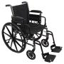 ProBasics Lightweight Wheelchair for Adults with Flip Back Desk Arms and Swing-Away Foot Rests - 16'' x 16'' Seat