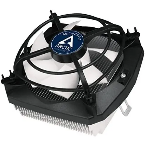 ARCTIC Alpine 64 Pro - 90 Watts Low Noise CPU Cooler for AMD AM4 Sockets with Patented Fan Holder - Patented Anti-Vibration System ARCTIC Alpine 64 Pro - 90 Watts Low Noise CPU Cooler for AMD AM4 Sockets with Patented Fan Holder - Patented Anti-Vibration System