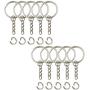 Key Ring with Chain and Open Jump Rings 50Pack