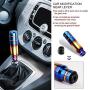 Aluminum Weighted Manual Shift knobs, Long Stick Shift Knob Gear Shifter Knobs, Car Accessories Lever Cover Head 5 inch Universal Shifter Knobs with 3 Threaded Adapters M8 M10 M12 x 1.25 (Blue)