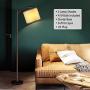 Rottogoon Floor Lamp for Living Room, LED Standing Lamp with 2 Lamp Shades Tall Industrial Floor Lamp Reading for Bedroom, Office (9W LED Bulb, Beige & White Shades Included) -Oil-Rubbed Bronze