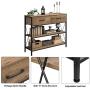HOMECHO Console Table with Drawers, Tall Entryway Table with Storage, Narrow Sofa Hallway Table for Bedroom Living Room, Metal Frame, Rustic Brown