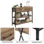 HOMECHO Console Table with Drawers, Tall Entryway Table with Storage, Narrow Sofa Hallway Table for Bedroom Living Room, Metal Frame, Rustic Brown HOMECHO Console Table with Drawers, Tall Entryway Table with Storage, Narrow Sofa Hallway Table for Bedroom Living Room, Metal Frame, Rustic Brown