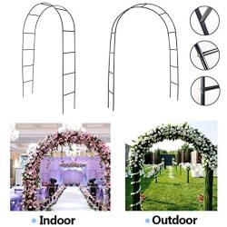 Garden Arch Tredllis for Climbing Plants Rose Metal Wedding Arches Ceremony Party Outdoor Floral Decor Black