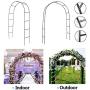 Garden Arch Tredllis for Climbing Plants Rose Metal Wedding Arches Ceremony Party Outdoor Floral Decor Black