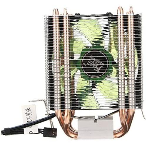LED 4 Heat Pipe Quiet CPU Cooler Cooling Fan Heat Sink for Intel LGA 1151 1155 775 1156 AMD (Green)